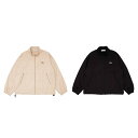ジュース Juice トラックジャケット アウター ナイロンジャケット 長袖 ロゴ 刺繍 撥水 ドローコード Velour Polo Shirts メンズ M-XXL ブラック/クリーム