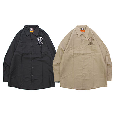 ドーナツフォーティーファイブ DONUTS 45 シャツ トップス ワークシャツ 長袖 プリント CHARACTER L/S WORK SHIRT メンズ M-...