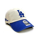 フォーティセブン 47 キャップ 帽子 MLB公認ブランド ボーン×ブルー ロサンゼルス・ドジャース DODGERS GRAND STAND '47 CLEAN UP -BONE×ROYAL-(4)