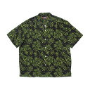 ミューラル MURAL シャツ トップス アロハシャツ 半袖 総柄 パターン 開襟 PATTERN ALOHA SHIRT -BLACK- メンズ ユニセックス...