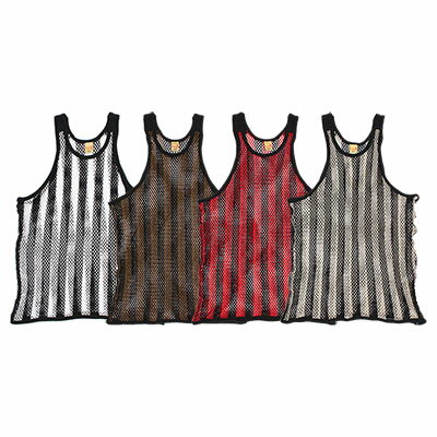 スペシャルワン SPECIAL 1 タンクトップ トップス 網シャツ メッシュ ベスト ストライプ MARINA VEST STRIPE メンズ M/L ホワイ...