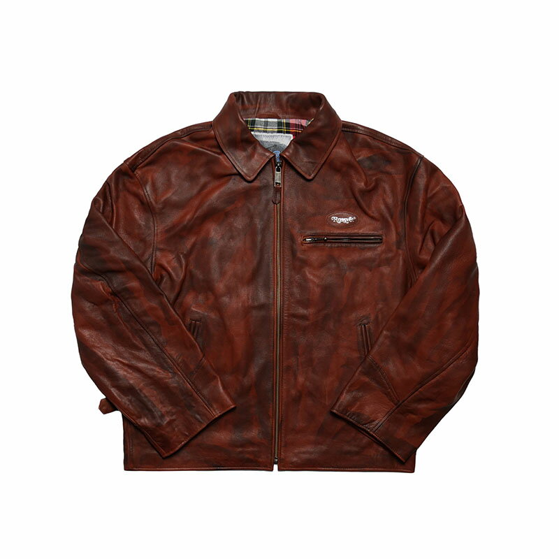 饹١RASSVET쥶㥱åȥ֥饦MVINTAGELEATHERJACKET-BROWN-
