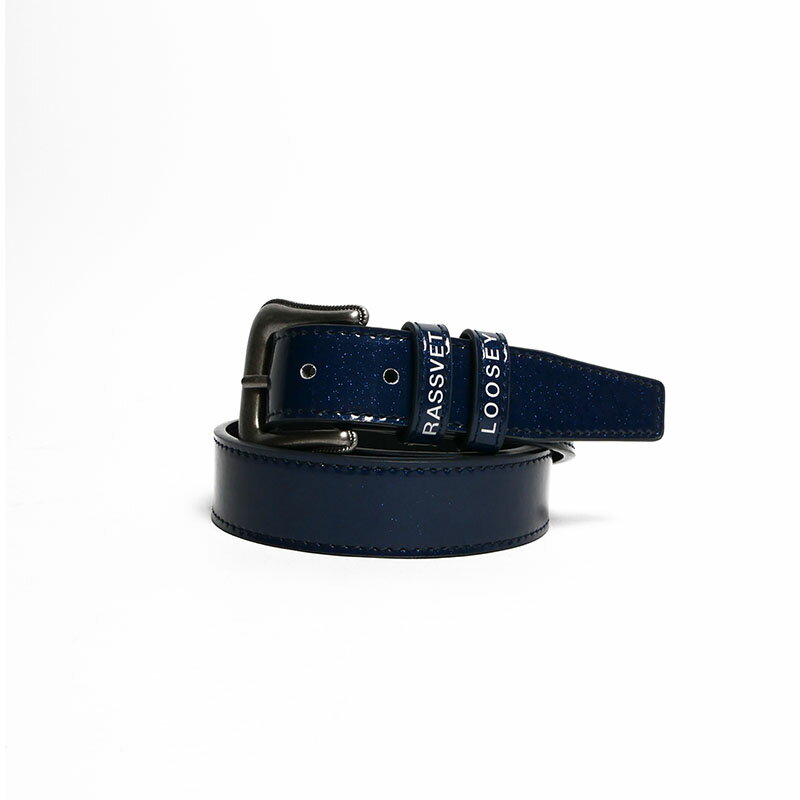 饹١RASSVET٥ȥͥӡBELTLEATHER-NAVY-