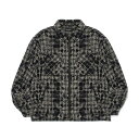 ウィーケンダーズ WKNDRS ジップアップシャツ トップス チェック ブラック M-Lサイズ メンズ CHECKERED ZIP-UP SHIRT -BLACK-