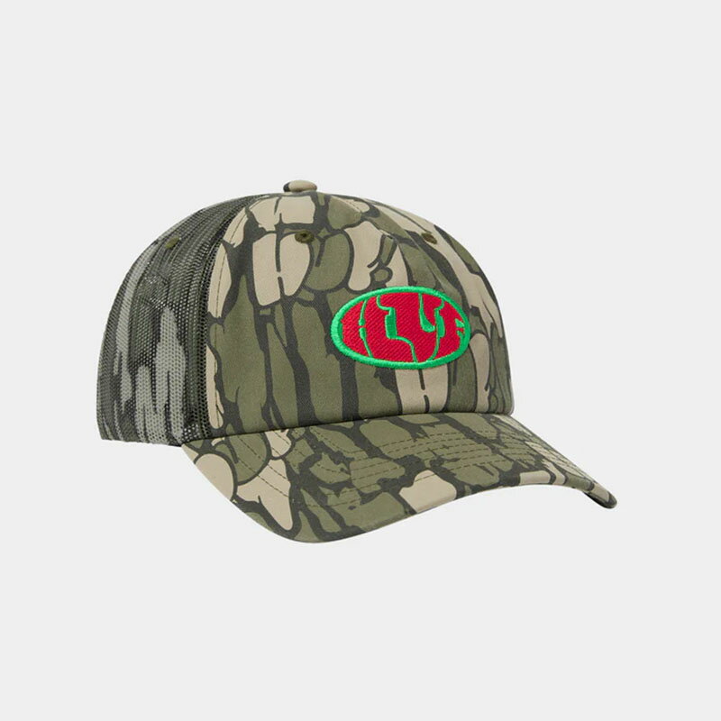 ハフ HUF キャップ 帽子 カモ柄 メンズ WARPED CAMO TRUCKER HAT -CAMO-