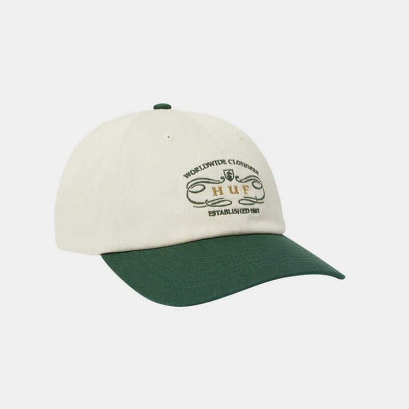 ハフ HUF キャップ 帽子 グリーン メンズ WORLDWIDE CLOTHIERS 6 PANEL CV HAT -GREEN-