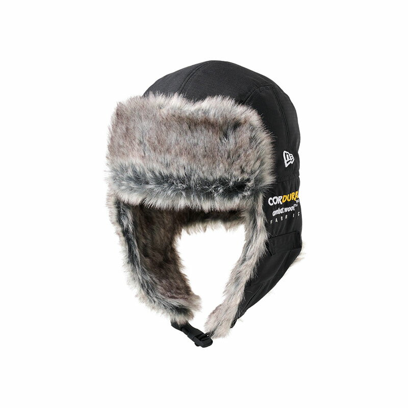エフティーシー FTC ニューエラ NEW ERA フライトキャップ 帽子 別注 ブラック メンズ NEWERA CORDURA TRAPPER -BLACK-