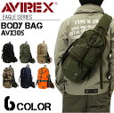 アヴィレックス バッグ メンズ アビレックス バッグ ボディバッグ メンズ アヴィレックス AVIREX レディース 男女兼用 大きめ ブランド キャンバス ワンショルダーバッグ 通勤 通学 アウトドア 斜めがけバッグ ミリタリー 人気 ボディーバッグ ボディバック かっこいい 黒 AVX305 EAGLE イーグル 大容量