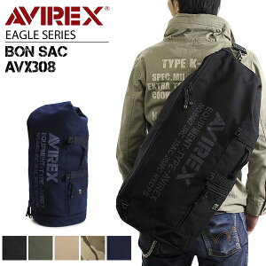 【ボンサック 送料無料】AVIREX EAGLE AVX308 通学 アウトドア 旅行 ボンザック ワンショルダーバッグ 斜めがけバッグ ポリエステルキャンバス ミリタリー かばん 鞄 メンズ 人気 ブランド アヴィレックス プレゼントに