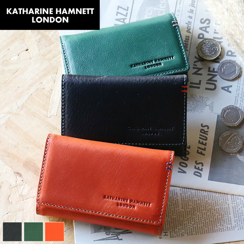 キャサリンハムネット キャサリンハムネット キーケース 小銭入れ ブランド メンズ KATHARINE HAMNETT LONDON キャサリンハムネットロンドン MINERAL ミネラル 490-50700 4連 コインケース パスケース 定期入れ カード入れ 牛革 本革 革 レザー ヌメ革 カジュアル オシャレ 人気