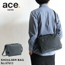 エース ショルダーバッグ メンズ エースジーン ace.GENE タブレット収納 軽量 横型 撥水加工 斜めがけバッグ ホバーライト2 HOVERLITE2 67613 ACE ブランド B5 大人 小さめ 通勤 旅行 ウォーキング 散歩 普段使い グレー 杢調