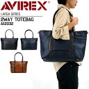 アビレックス バッグ トートバッグ メンズ ファスナー付き アヴィレックス AVIREX 通学 通勤 2WAY ショルダーバッグ 斜め掛けバッグ 男女兼用 ユニセックス ブランド AX2032 ラルガ LARGA ミリタリー 合皮 B4 500mlPET かっこいい 人気 20代 30代 40代 50代 60代