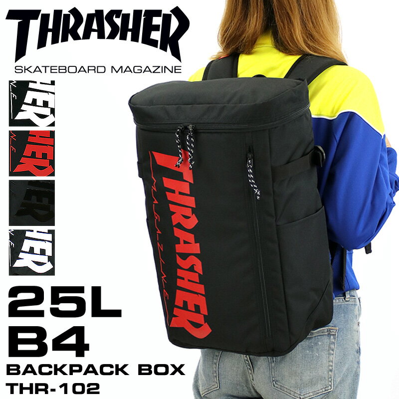 楽天BAG SHOP ARRスラッシャー リュック レディース 大容量 リュックサック THRASHER Benchmark ベンチマーク THR-102 正規品 スクエアリュック デイパック バックパック B4 A4 25L 通勤 通学 旅行 撥水 軽量 メンズ ジュニア 大学生 高校生 中学生 人気 ブランド カジュアル オシャレ