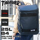 スラッシャー リュック メンズ 大容量 リュックサック THRASHER Knee Slide ニースライド THR-142 正規品 スクエアリュック デイパック バックパック B4 A4 25L 通勤 通学 旅行 撥水 軽量 PC収納 レディース 学生 大学生 高校生 中学生 人気 ブランド カジュアル オシャレ