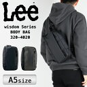 リー Lee ボディバッグ 軽量 wisdom A5 ブランド シンプル 高級 マット ラバー調 合皮 合成皮革 斜め掛け メンズ レディース 通勤 通学 ロゴ...