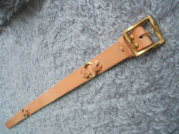 幅40mm 5mm極厚 多脂革 ベルト《真鍮製ツイストリング付き》 【完全オーダーメイド ご希望の長さに製作可能】ハンドメイド 完全一点もの 栃木レザー社 ヌメ本革 ベンズサドルレザー製 メンズ レディース 馬具職人工房