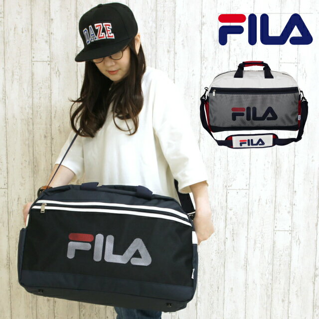 フィラ ボストンバッグ メンズ ボストンバッグ 修学旅行 高校生/FILA フィラ メッシュロゴ ボストンバッグ[fl-0001]部活 バッグ 合宿 スポーツバッグ 林間学校 キャンプ 3泊 2泊 男の子 男子 大人 メンズ 小学生 中学生 キッズ 斜めがけ スポーツブランド キッズ・ベビー・マタニティ ボストンバック 人気