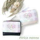 【ラッピング袋無料】二つ折り財布 小学生 かわいい Pirica nonno レインボーチェック ラウンド二つ折り財布 waz-104 キッズ 財布 女子 中学...
