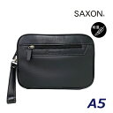セカンドバッグ メンズ 小さめ SAXON サクソン 合皮 丸形ポーチ A5サイズ 5231 消臭ネーム付き セカンドポーチ ストラップ付き セカンドバック 合皮 男性 集金鞄 集金カバン 集金ポーチ 冠婚葬祭 70代 60代 集金かばん 黒 ブラック メンズバッグ クラッチバッグ 通勤 旅行