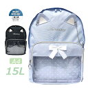 リュック キッズ 女の子 小学生 子供 A4対応 15リットル リボン はっ水 おしゃれ ジュニア 低学年 中学年 高学年 女子 ねこ ネコ 小学校低学年 小学...