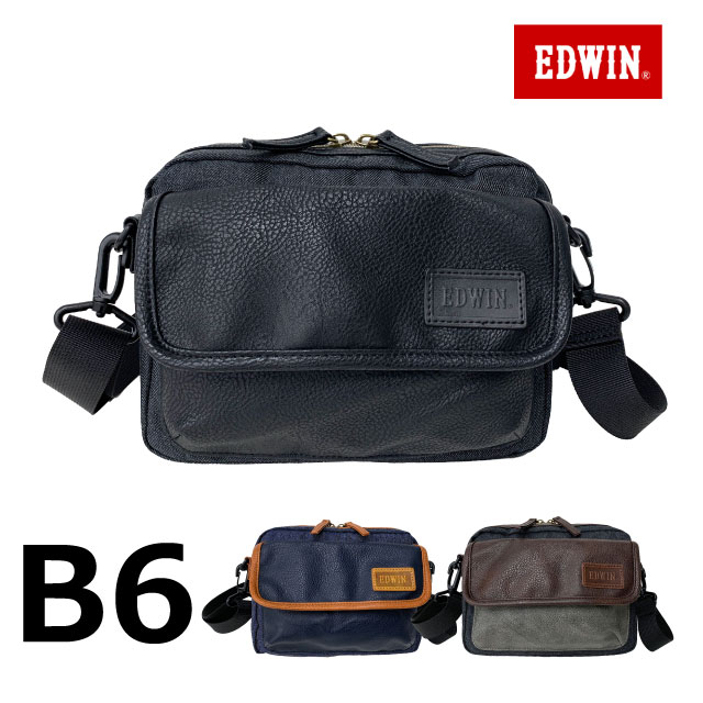 樂天商城 - メンズ ショルダーバッグ EDWIN エドウィン 中学生 斜めがけバッグ ブランド ショルダー バッグ 斜めがけバッグ ミニショルダーバッグ 大人 軽量 軽い 小さめ ミニ 横型 ブラック ネイビー 黒 紺 斜めがけ 斜め掛け 斜め掛けバッグ メンズバッグ メンズショルダー 0411517