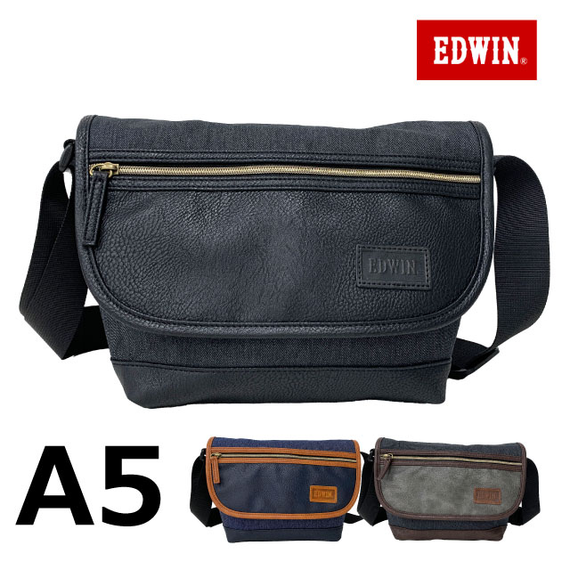 乐天商城 - メンズ ショルダーバッグ EDWIN エドウィン 中学生 斜めがけバッグ ブランド ショルダー バッグ 斜めがけバッグ ミニショルダーバッグ 大人 軽量 軽い 小さめ ミニ 船型 ブラック ネイビー 黒 紺 斜めがけ 斜め掛け 斜め掛けバッグ メンズバッグ メンズショルダー 0411518