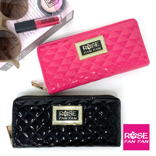 ローズファンファン 財布 女の子 小学生 ROSE FAN FAN ラウンド長財布 中学生 女子 かわいい ヒョウ柄 ..