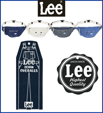 ボディバッグ レディース Lee リー overall3 ウエストポーチ 320-500 ワンショルダー おしゃれ ウエストバッグ メンズ ボディーバッグ 男子 女子 中学生 高校生 オーバーオール デニム ネイビー ホワイト ブルー ヒッコリー ストライプ 大人 紺 白 青