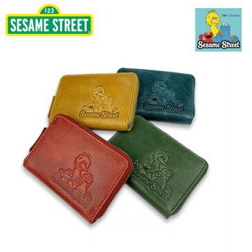 セサミストリート 小銭入れ SESAMESTREET ラウンドファスナーコインケース sep-23 メンズ レディース 財布 大人 革 サイフ エルモ クッキーモンスター コインケース 男性 レザー セサミ グッズ かわいい 高校 中学 見やすい 緑 黄色 赤 紺 おしゃれ グリーン プレゼント