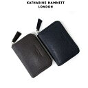 キャサリンハムネット 小銭入れ メンズ カード KATHARINE HAMNETT キャサリンハムネット PRISM パス付BOX小銭入れ 490-50501 パスケース付き コインケース ボックス型 見やすい 使いやすい メンズ メンズ財布 定期入れ付き カード収納 キャッシュレス コンパクト ファスナー小銭入れ 黒 茶