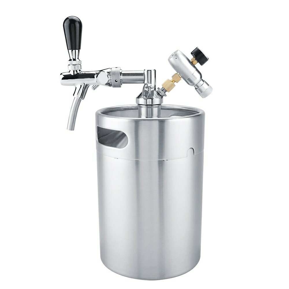 【最大1000円クーポン配布中】ビール樽 生ビールディスペンサー ビールサーバー ビールタップ ミニビール樽 Beer Keg Dispenser カプラーディスペンサー クラフト ビール蛇口システム パーティー 家庭用 業務用 ステンレス製 5L