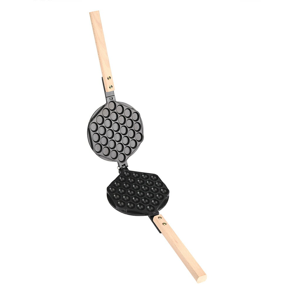 送料無料 ワッフルメーカー 丸型 エッグワッフルパン 鶏蛋仔 バブルワッフル ガス火対応 取り外し可能 朝食 DIY ギフト キッチン用品