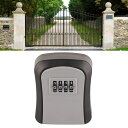 壁掛けキー収納ボックス 4桁のパスワードコンビネーションロックボックス 防錆 耐衝撃性 耐久性 幅広い適用性 家庭用に頑丈 (グレー) 2