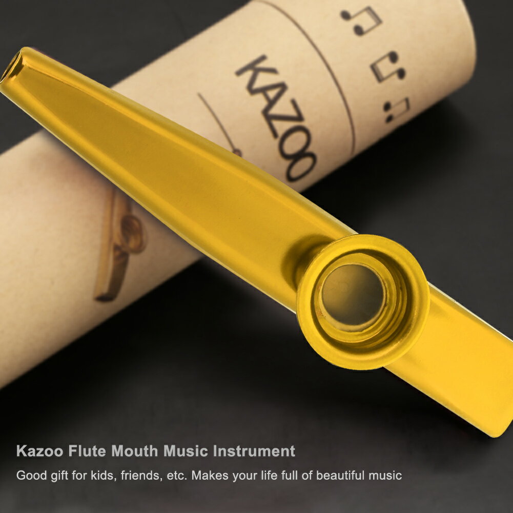 カズー 楽器 アルミ製 音楽愛好者向け カズー 膜鳴楽器 Kazoo 鼻歌 独奏できる笛楽器 バンド・パーティー伴奏 ホイッ…