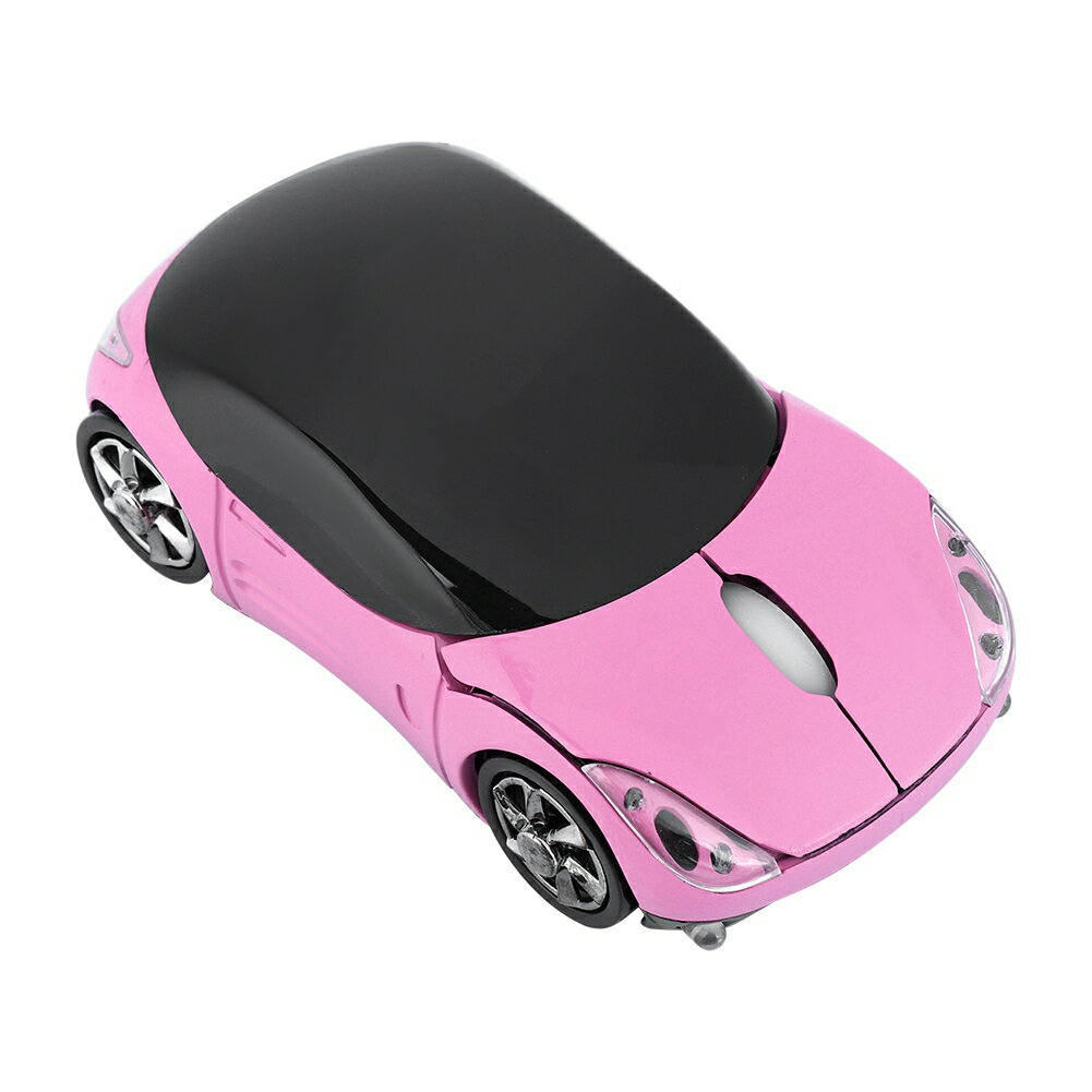 楽天BaibaiyiSHOP2.4Gワイヤレスマウス ミニカーシェイプポータブルUSBゲームマウス USBレシーバー付きプラグアンドプレイ光学式マウス Win PCタブレットゲームオフィス用 （ピンク）