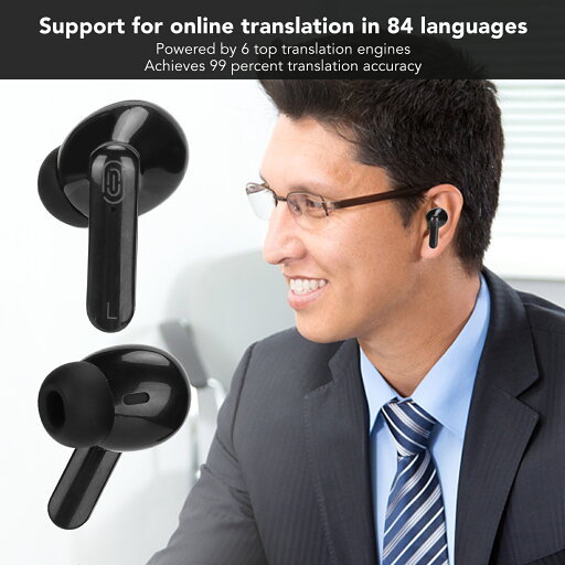 言語翻訳イヤホン多機能 84 言語 言語翻訳デバイス旅行ショッピング用ブラック (黒) 言語翻訳イヤホン多機能 84 言語 言語翻訳デバイス旅行ショッピング用ブラック (黒)