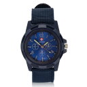 Filfeel Relojes ラウンド ナイロン ストラップ ミリタリー 腕時計 Reloj (ブラック) 電子アナログ腕時計 (SWIブルー)