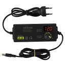 60W 5A 3-12V調整可能電圧モーター速度制御調電可能電源アダプターEU 100-240V