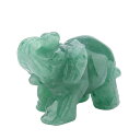 天然石の象 コレクションのためのスタジオのための家のためのオフィスのための穏やかな天然翡翠の置物の感覚を促進する(緑)