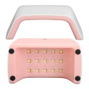 ネイルライト 小型 UV LED ネイルランプ 30W ジェルネイル ミニネイルランプ 低ヒート機能ジェルネイル UV レジン UVライト コンパクト ハンドヘルド 初心者向け レジン液硬化 サロン用 USB (ピンク)
