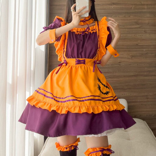 ハロウィン コスプレ メイド服 コスプレ衣装 半袖 仮装 衣装 パンプキン コスチューム スコスプレ アニメ 衣装 ファンシードレ 可愛い 男ウケ セクシー 大きいサイズ 大人 レディース 蝶ネクタイ メイドドレスエプロン 帽子 首脚リング ヘッドドレス付き パーティー ハロウィン コスプレ メイド服 コスプレ衣装 半袖 仮装 衣装 パンプキン コスチューム スコスプレ アニメ 衣装 ファンシードレ 可愛い 男ウケ セクシー 大きいサイズ 大人 レディース 蝶ネクタイ メイドドレスエプロン 帽子 首脚リング ヘッドドレス付き パーティー