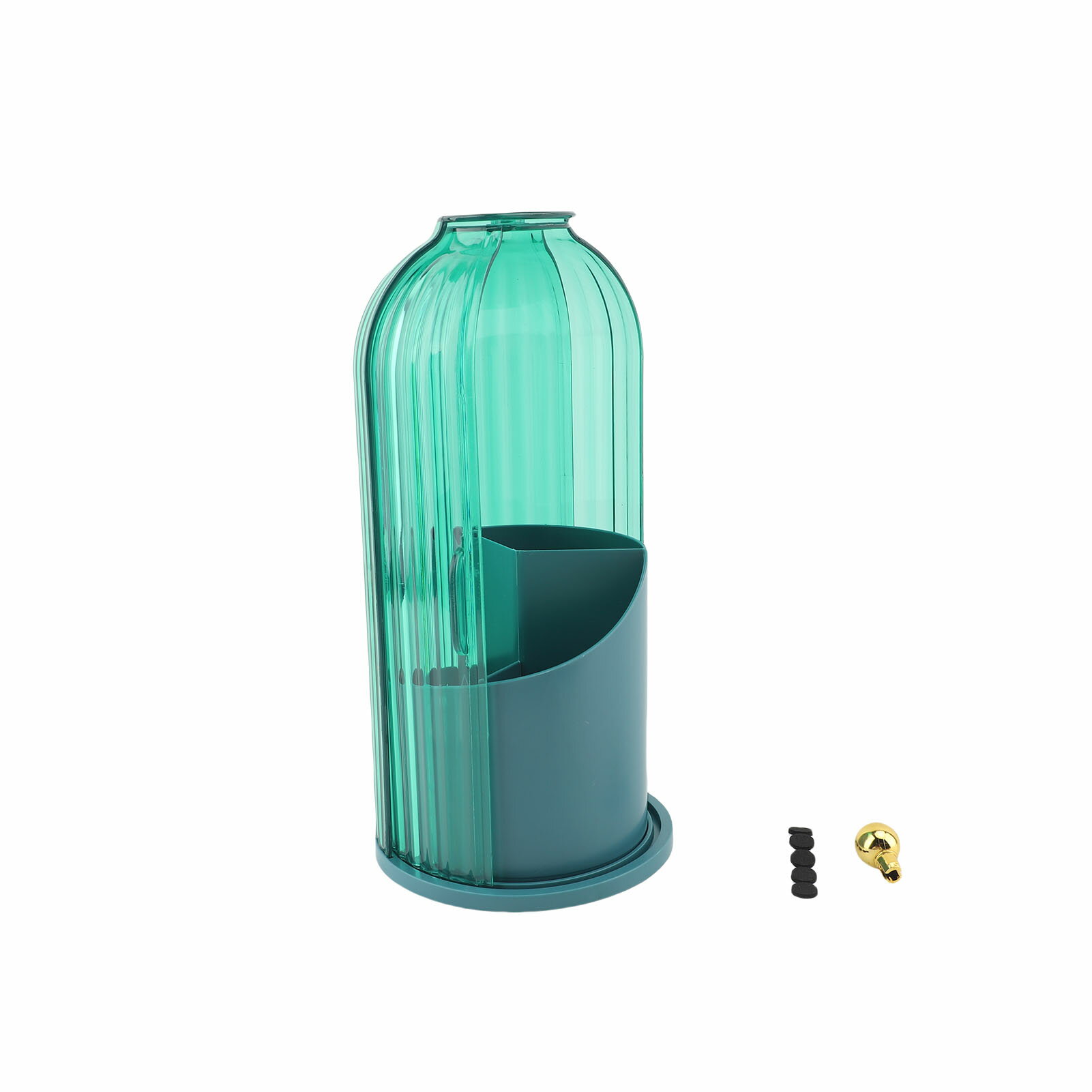 化粧ブラシホルダー 蓋付き 大容量化粧ブラシ収納ボックス 洗面化粧台デスクトップ用