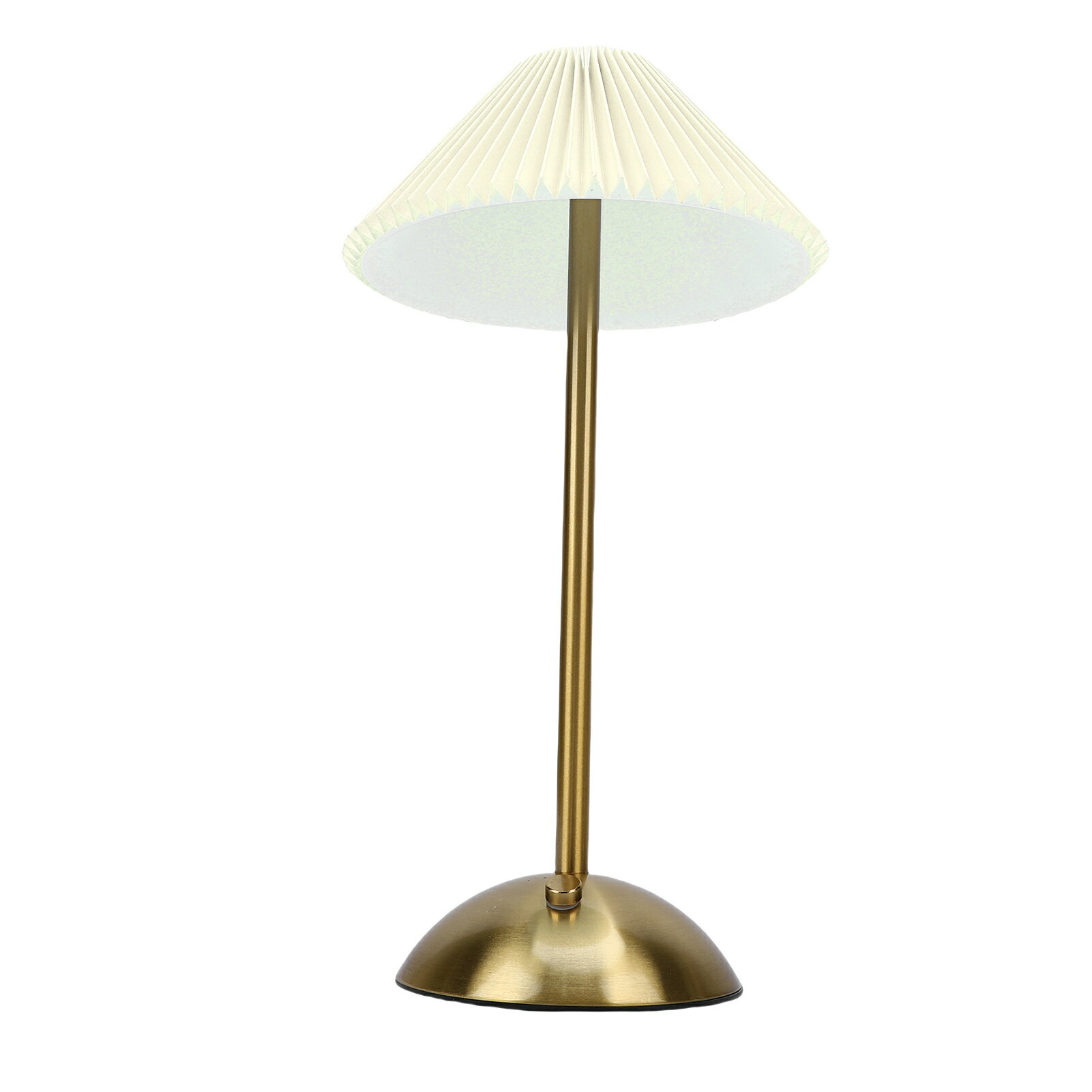 Cryfokt プリーツテーブルランプ タッチコントロール3色無段階調光ポータブルデスクライト ファブリッ..