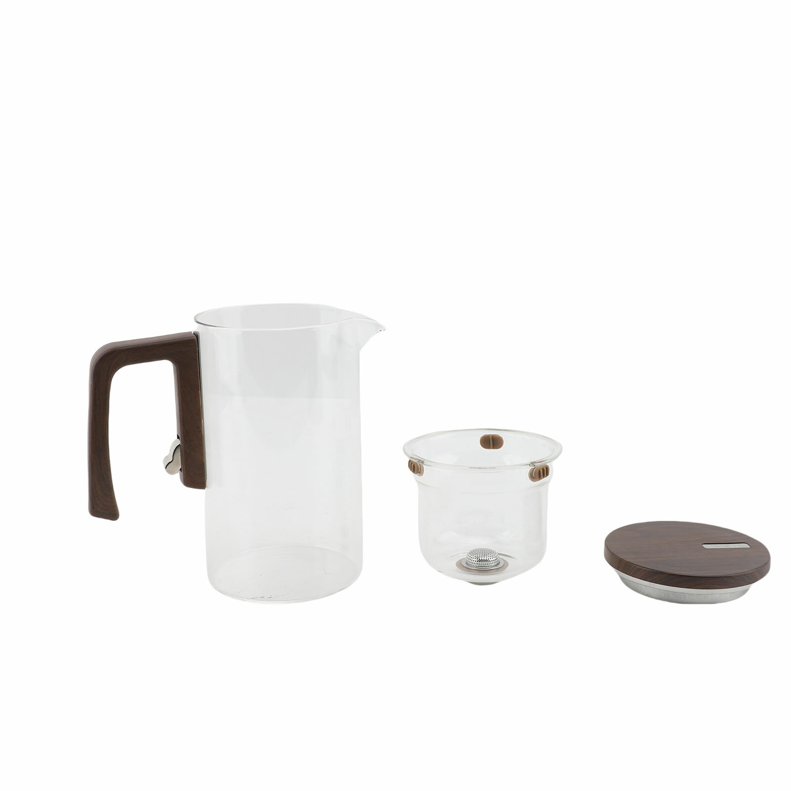 インフューザーストレーナーと蓋付きティーポット720ml透明ホウケイ酸ガラス磁気水分離ティーメーカー..