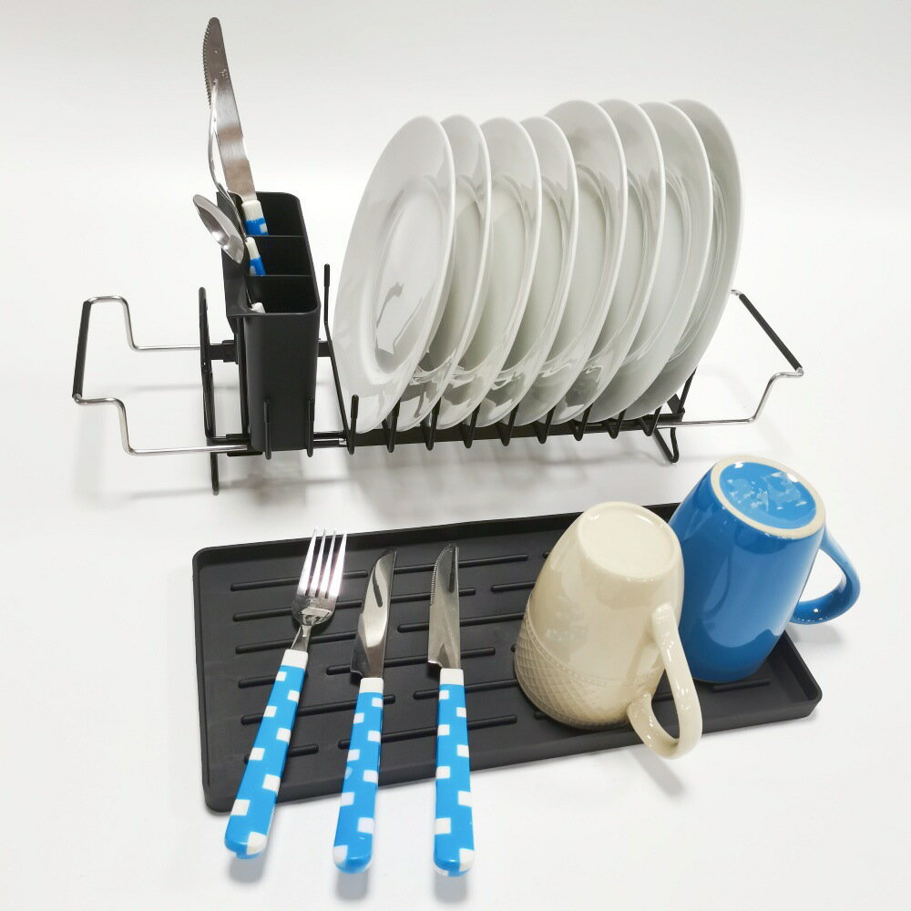 食器乾燥ラック 乾燥マット付き 拡張可能 食器水切り 調理器具 キッチンシンク 省スペース コンパクト ..