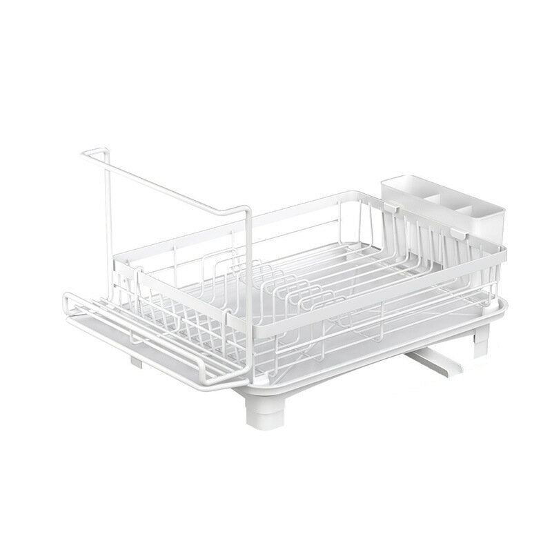食器乾燥ラック 回転注ぎ口 鉄製 食器水切り キッチンカウンター シンク 省スペース 大容量 調理器具 ..