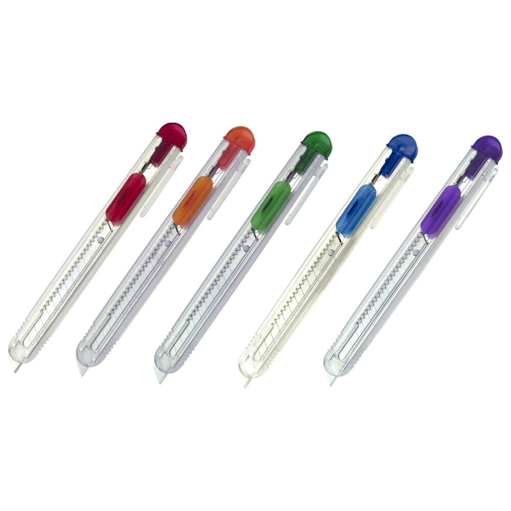 iA-120P NTカッター お色選べます カッターナイフ クリアカラー レッド オレンジ グリーン ブルー パー..