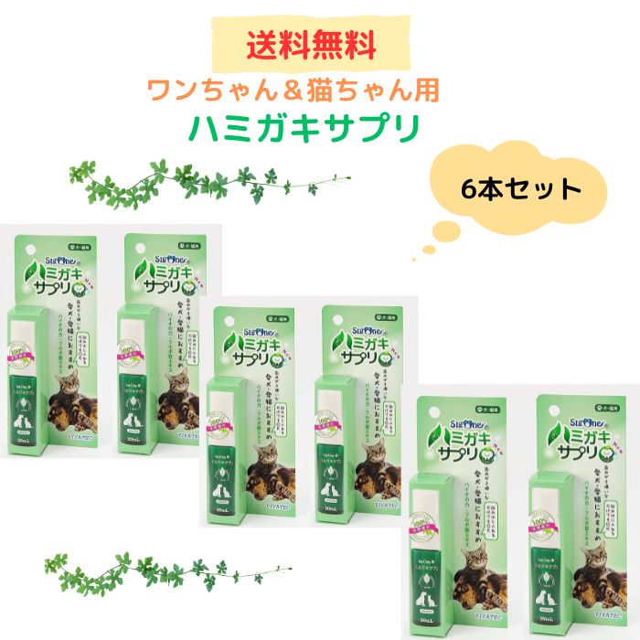 【送料無料 6本セット】シグワン ハミガキサプリ 犬猫用液体歯磨き 水に入れるだけでOK ハミガキサプリ フルボ酸100％液体歯磨き 歯磨き 歯みがき 歯磨きサプリ 口臭ケア 犬・猫用 vivatec/ビバテック 20ml 天然成分100％ 防腐剤・アルコールなど不使用