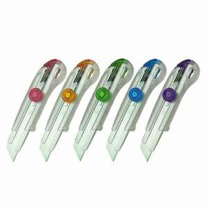 【メーカー終売の為在庫限り】 特大刃のカッターナイフ NTカッター iX-500P クリアカラー レッド 赤 オレンジ グリーン 緑 ブルー 青 パープル 紫 ...
