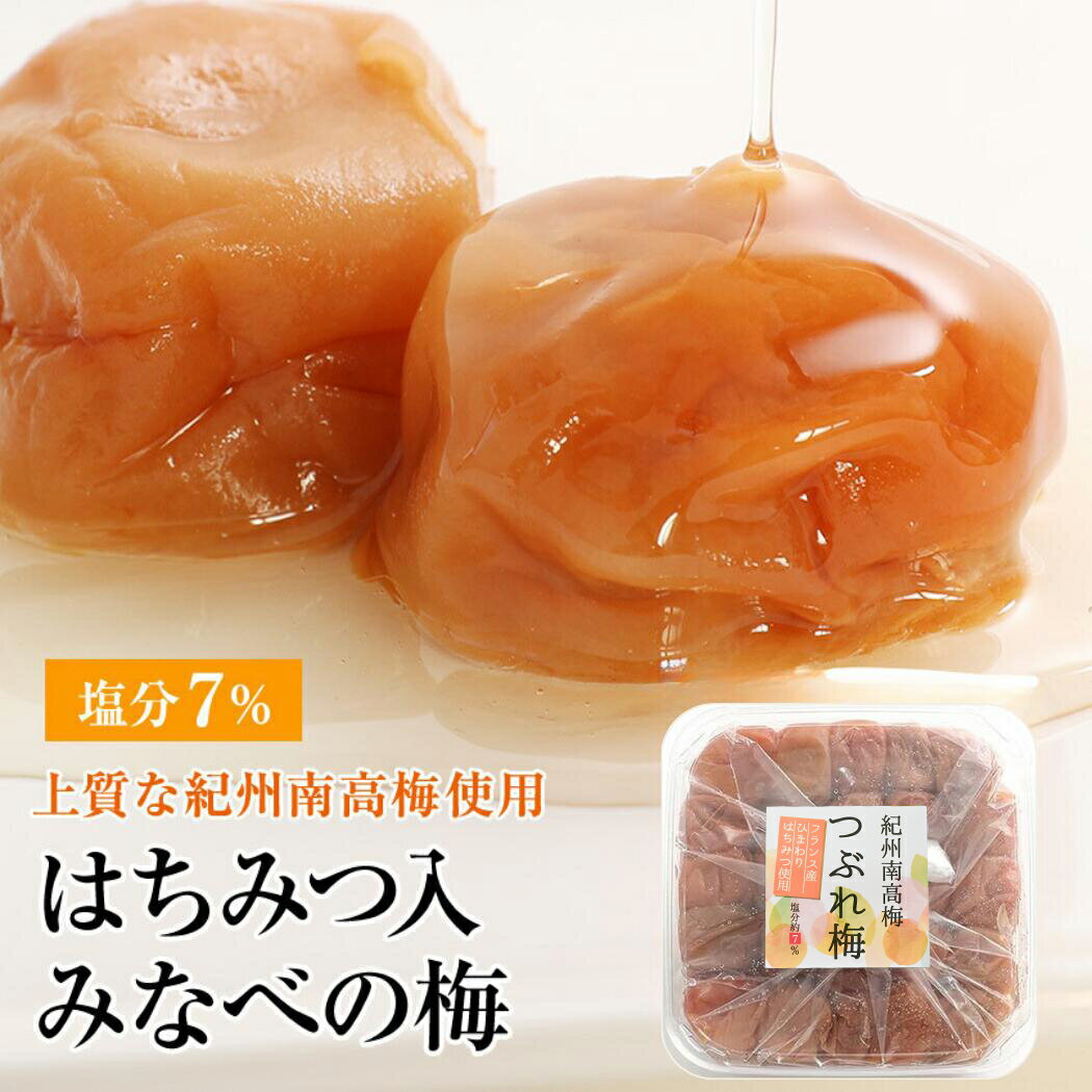 梅干し はちみつ 500g フランス産はちみつ使用つぶれ梅 送料無料★(北海道・沖縄送料700円) 紀州南高梅 訳あり梅干 はちみつ梅　はちみつ梅干し